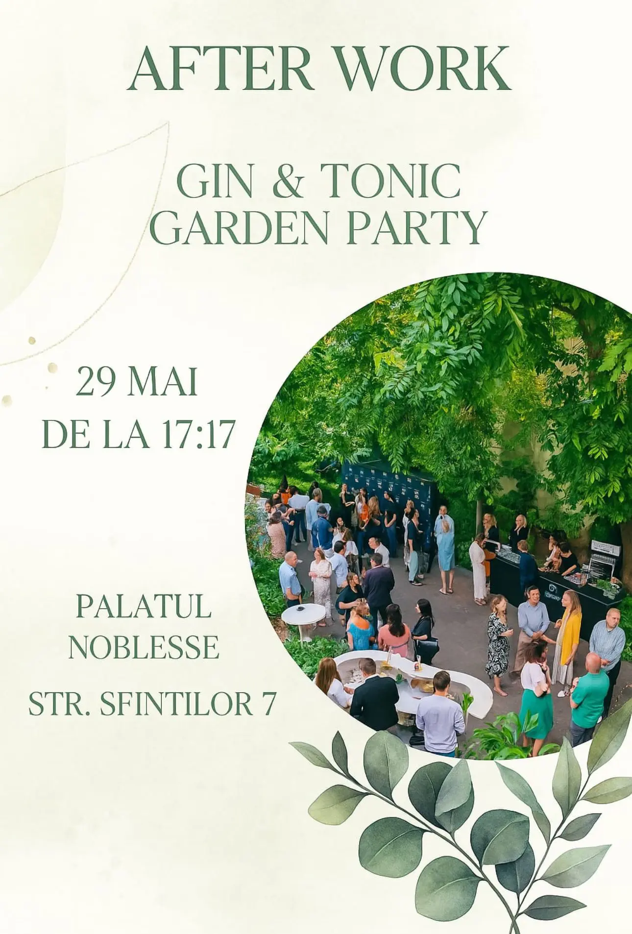 Palatul Noblesse găzduiește joi „After Work Garden Party”