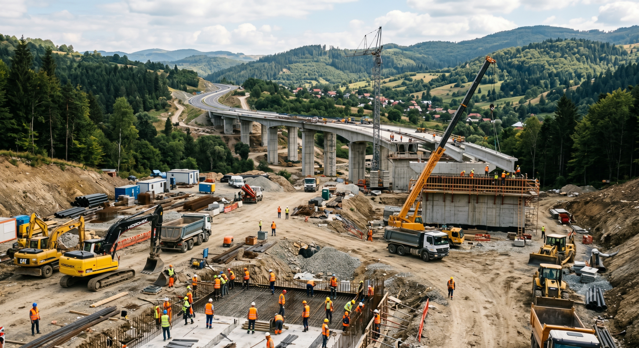 Agenție: Sectorul construcțiilor din România crește cu 6%, dar dependența de lucrări publice devine riscantă